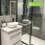GRADE A2 - Black 1000mm Sliding Shower Door 8mm Glass - Pavo
