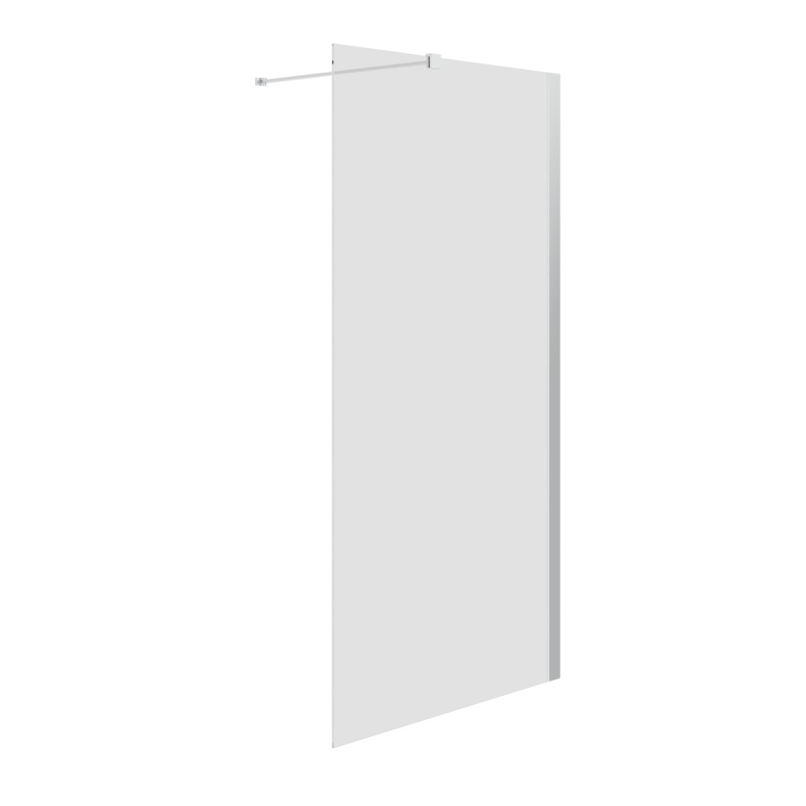 GRADE A1 - Wet Room Shower Screen with Wall Support Bar 1000mm - Corvus