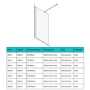 ONLY OPENED - Wetroom Panel 1200mm Chrome 8mm Glass - Corvus Range