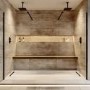 800mm Black Shower Screen for Wet Room & Walk In Shower - Corvus