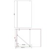 1000mm  Frameless Wet Room Shower Screen with Flipper Panel - Corvus
