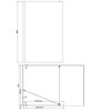 1200mm  Frameless Wet Room Shower Screen with Flipper Panel - Corvus
