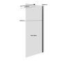 1400mm Black Frameless Wet Room Shower Screen - Corvus