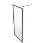 1100mm Black Framed Wet Room Shower Screen - Zolla