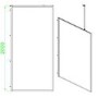 GRADE A1 - Black 1200mm Framed Wet Room Shower Screen with Wall Support Bar - Zolla
