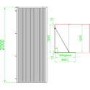 900mm Black Fluted Glass Wet Room Shower Screen - Volan
