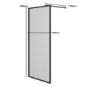 1400mm Black Fluted Glass Wet Room Shower Screen - Volan