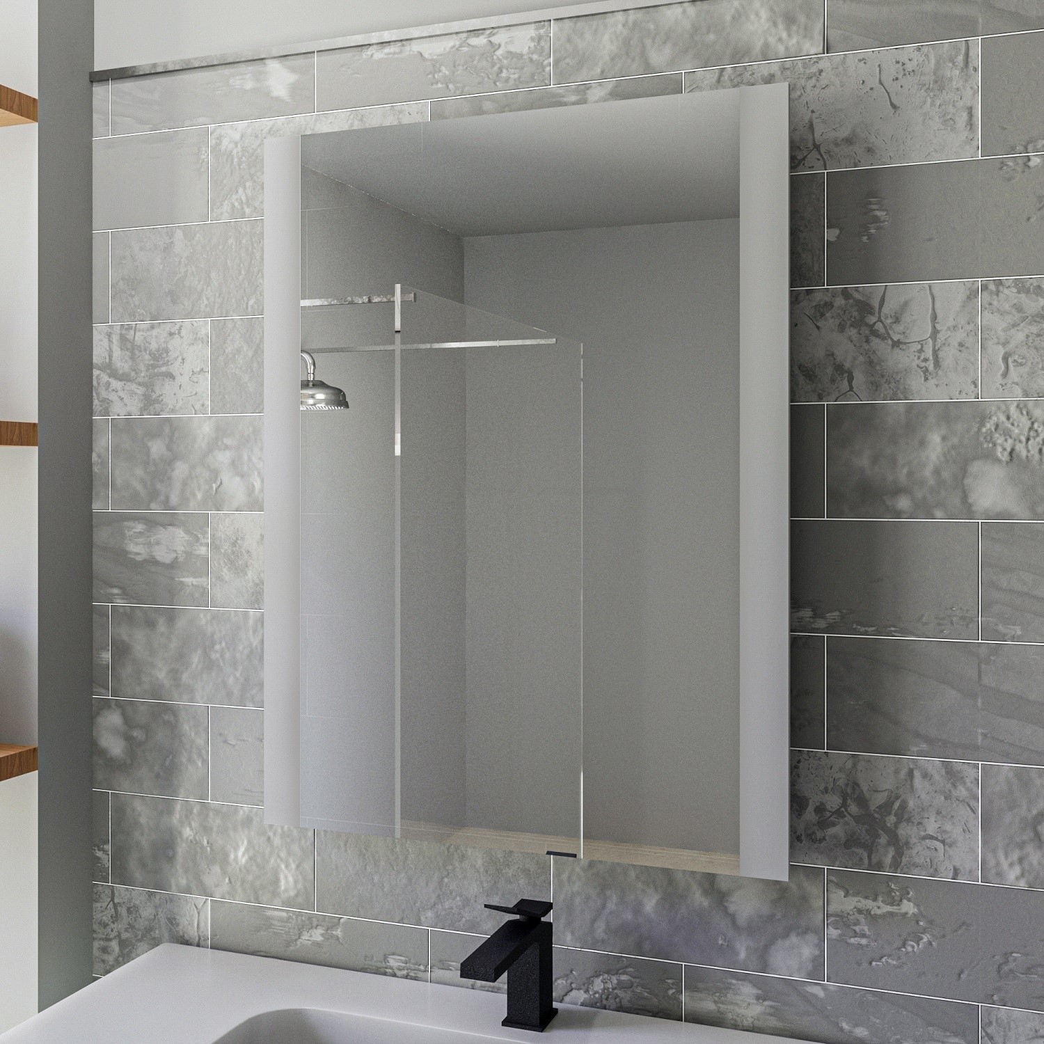Pegasus Illuminated Led Bathroom Mirror With Demister 600 X 800mm Better Bathrooms