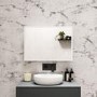 GRADE A1 - LED Bathroom Mirror with Bluetooth & Shaver Socket 700 x 500mm - Divine