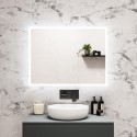A1/BeBa_26146A ONLY OPENED - Rectangular LED Bathroom Mirror with Bluetooth & Shaver Socket 800 x 600mm - Divine