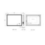 GRADE A1 - Rectangular LED Bathroom Mirror with Bluetooth & Shaver Socket 800 x 600mm - Divine