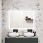 ONLY OPENED - Rectangular LED Bathroom Mirror with Bluetooth & Shaver Socket 1000 x 700mm - Divine