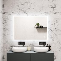 ONLY OPENED - Rectangular LED Bathroom Mirror with Bluetooth & Shaver Socket 1000 x 700mm - Divine ONLY OPENED - Rectangular LED Bathroom Mirror with Bluetooth & Shaver Socket 1000 x 700mm - Divine