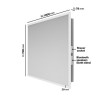 GRADE A1 - Rectangular LED Bathroom Mirror with Bluetooth &amp; Shaver Socket 1000 x 700mm - Divine