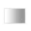 GRADE A1 - Rectangular LED Bathroom Mirror with Bluetooth &amp; Shaver Socket 1000 x 700mm - Divine
