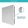 GRADE A1 - Rectangular LED Bathroom Mirror with Bluetooth &amp; Shaver Socket 1000 x 700mm - Divine