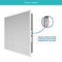 ONLY OPENED - Rectangular LED Bathroom Mirror with Bluetooth & Shaver Socket 1000 x 700mm - Divine