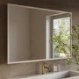 Rectangular Heated Bathroom Mirror with Lights Shaver Socket & Bluetooth Speaker 1200 x 800mm - Divine