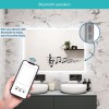 Rectangular LED Heated Bathroom Mirror with Bluetooth &amp; Shaver Socket 1200 x 800mm - Divine