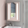 GRADE A1 - 500 x 700mm Illuminated Mirrored Bathroom Cabinet Single Door -  Phoenix