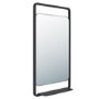 GRADE A2 - Nero Matt Black Bathroom Mirror with Shelf - 500 x 900mm