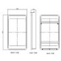GRADE A2 - Nero Matt Black Bathroom Mirror with Shelf - 500 x 900mm