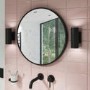 GRADE A2 - 600 x 600mm Black Frame Round Mirror - Alcor