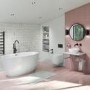 GRADE A2 - 600 x 600mm Black Frame Round Mirror - Alcor