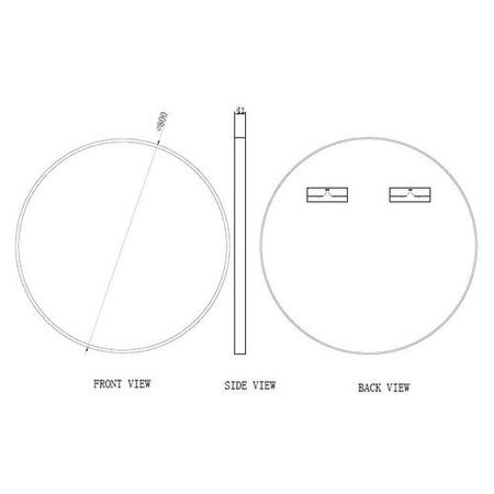 GRADE A2 - Alcor Brushed Gold Bathroom Mirror - 800 x 800mm