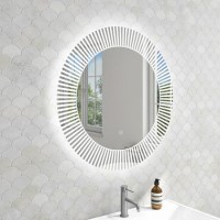 Round LED Bathroom Mirror with Demister 800mm - Empire Round LED Bathroom Mirror with Demister 800mm - Empire