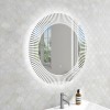 Round LED Bathroom Mirror with Demister 800mm - Empire