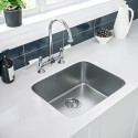 BeBa_26182 Single Bowl Undermount Chrome Stainless Steel Kitchen Sink - Enza Isabella
