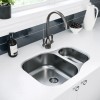 1.5 Bowl Undermount Chrome Stainless Steel Kitchen Sink with Reversible Drainer - Enza Isabella
