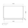 Black Glass Chopping Board 490 x 305