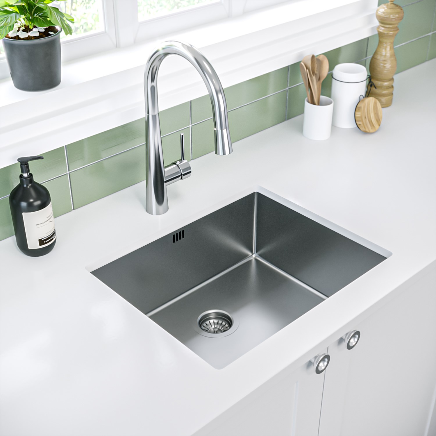 SinkShroom As Seen On TV Chrome Stainless Steel Kitchen Sink