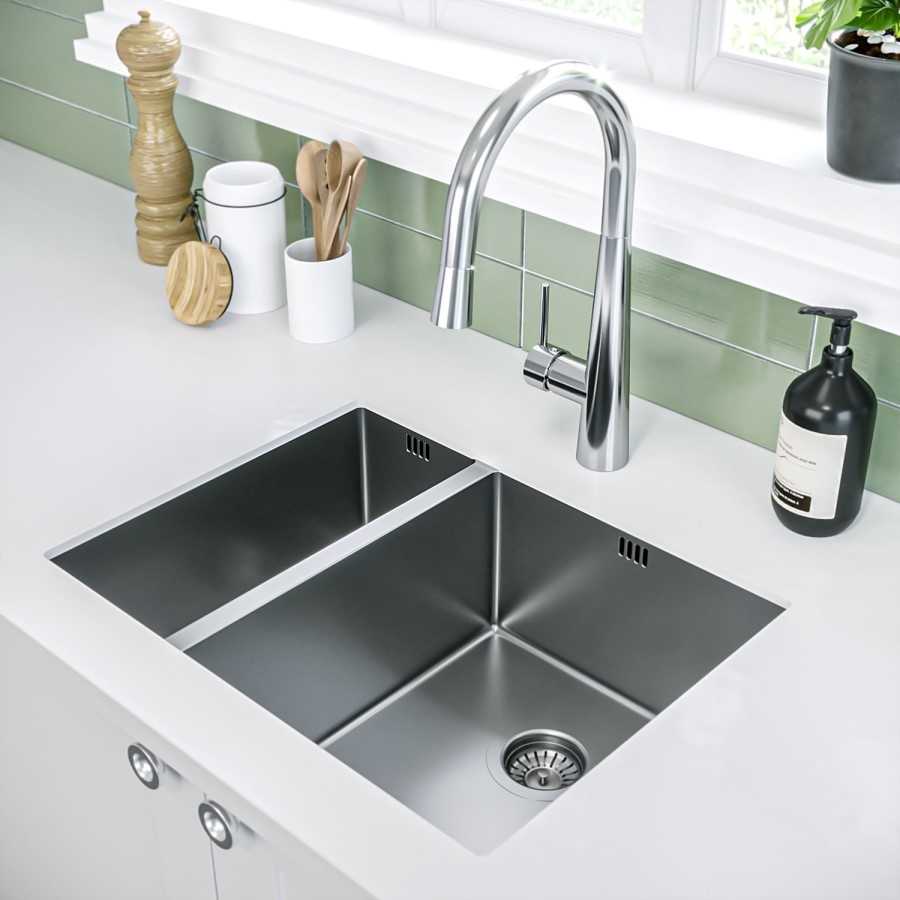 IMPERFECT - Yara 1.5B Inset Stainless Steel RH Kitchen Sink 1000 x 520 ...