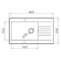 ONLY OPENED - Single Bowl Black Composite Kitchen Sink with Reversible Drainer - Essence Amelia