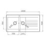 ALMOST PERFECT - 1.5 Bowl Black Composite Kitchen Sink with Reversible Drainer - Essence Amelia