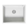 GRADE A1 - Box Opened Enza Madison Single Bowl Undermount White Granite Composite Kitchen Sink