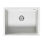 ONLY OPENED - Single Bowl Undermount White Granite Composite Kitchen Sink - Enza Madison