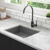 Single Bowl Undermount Grey Granite Composite Kitchen Sink - Enza Madison