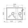 GRADE A1 - Box Opened Enza Madison 1.5 Bowl Undermount White Granite Composite Kitchen Sink Reversible