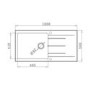 Box Opened Enza Madison Single Bowl Grey Composite Granite Kitchen Sink with Reversible Drainer