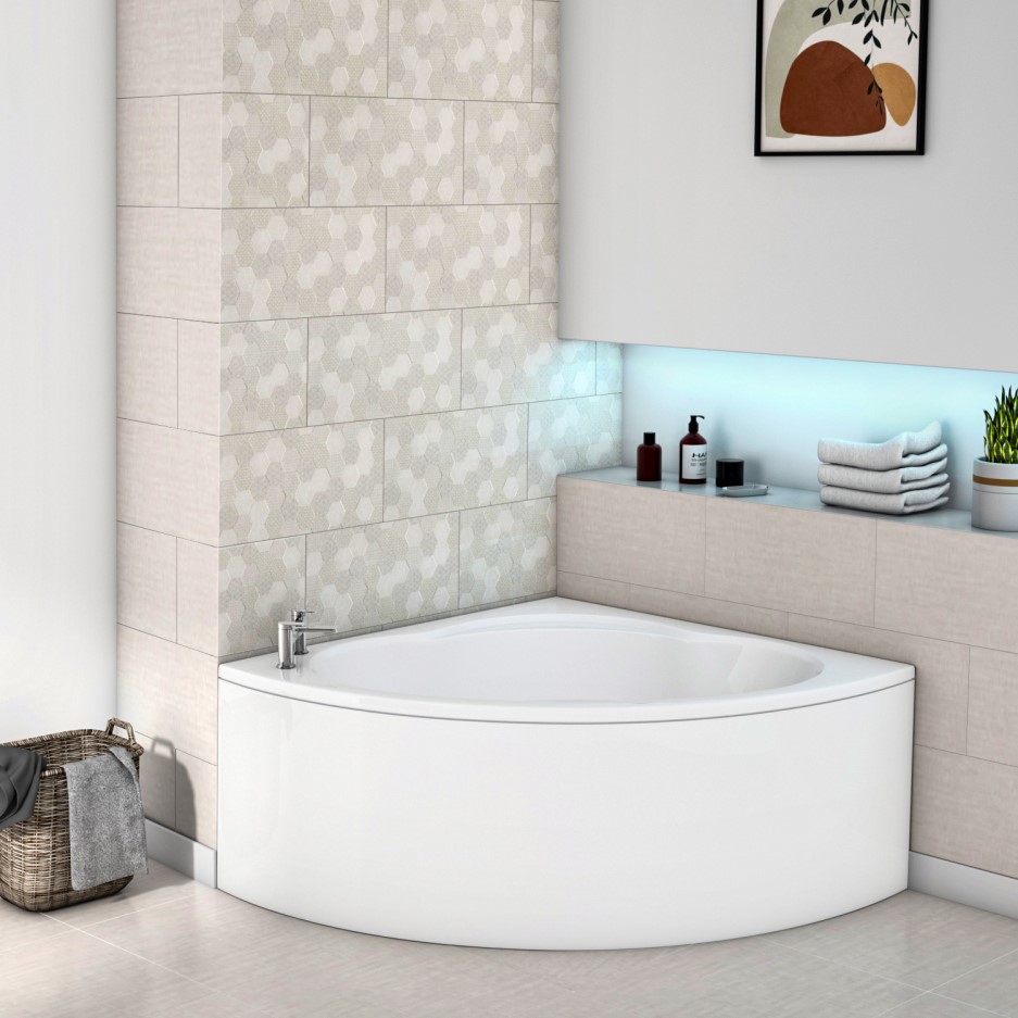 1350mm Acrylic Corner Bath Front Panel Aubin Better Bathrooms
