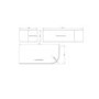 ONLY OPENED - 1700mm J Shaped Acrylic Bath Panel - Jersey