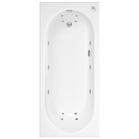 Single Ended Whirlpool Spa Bath with 14 Whirlpool Jets 1800 x 800mm - Alton Single Ended Whirlpool Spa Bath with 14 Whirlpool Jets 1800 x 800mm - Alton