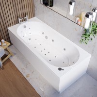 Single Ended Whirlpool Spa Bath with 14 Whirlpool & 12 Airspa Jets 1800 x 800mm - Alton Single Ended Whirlpool Spa Bath with 14 Whirlpool & 12 Airspa Jets 1800 x 800mm - Alton