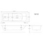 Rutland Single Ended Bath with 6 Jet Whirlpool System - 1700 x 750mm