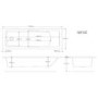 Rutland Single Ended Bath with 6 Jet Whirlpool System - 1800 x 800mm