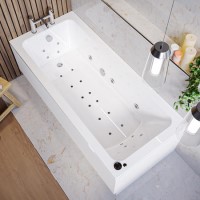Single Ended Whirlpool Spa Bath with 14 Whirlpool & 12 Airspa Jets 1700 x 750mm - Rutland Single Ended Whirlpool Spa Bath with 14 Whirlpool & 12 Airspa Jets 1700 x 750mm - Rutland